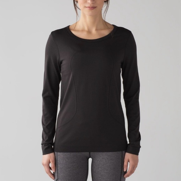 Lululemon Swiftly Tech Long Sleeve Relaxed Black Size 6 - Picture 1 of 10